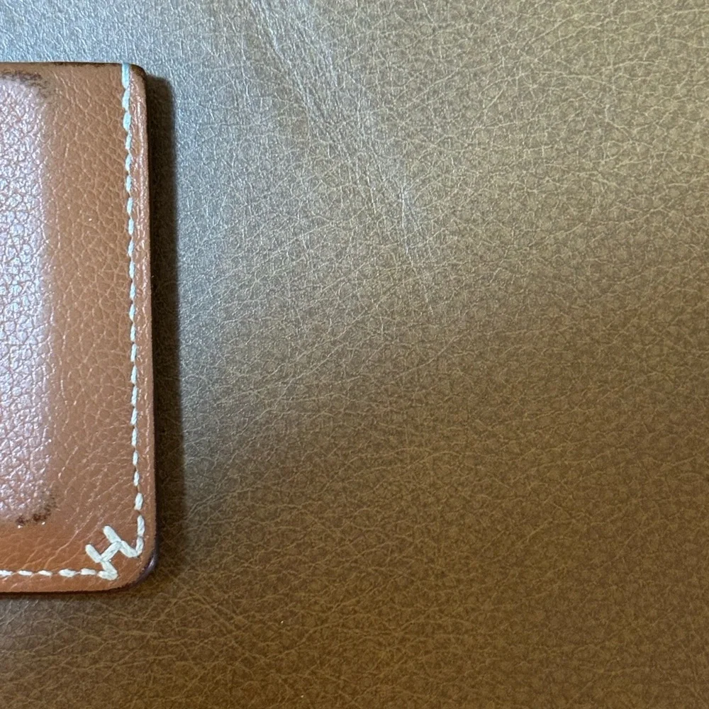 Hermes H Sellier Card Holder Gold Evercolor Calfskin 2024 W Stamp Unisex $700